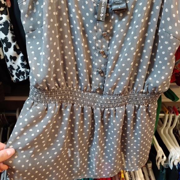 NWOT FullTilt Sheer Gray Tank sz M - Picture 3 of 4